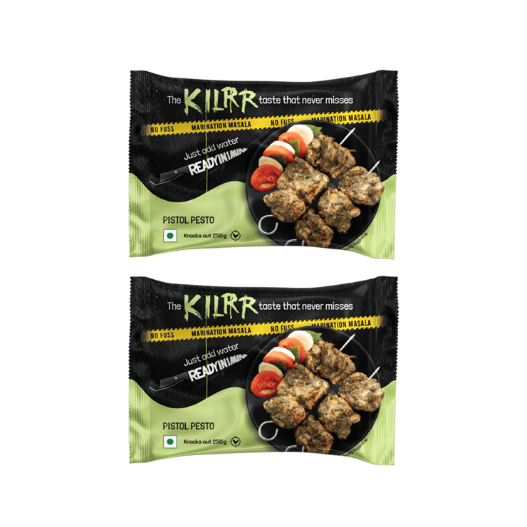 KILRR Pistol Pesto Chicken Masala – Pack of 2 – 2 x 23 g