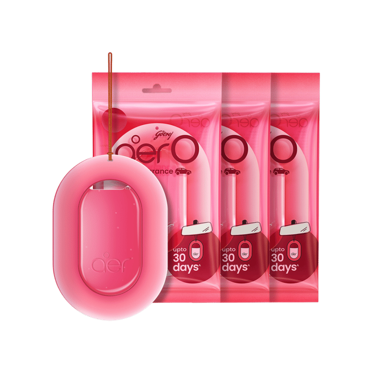 Godrej Aer O ? Hanging Car Freshener (Rose Blossom) – Pack of 3 – 3 x 7.5 g