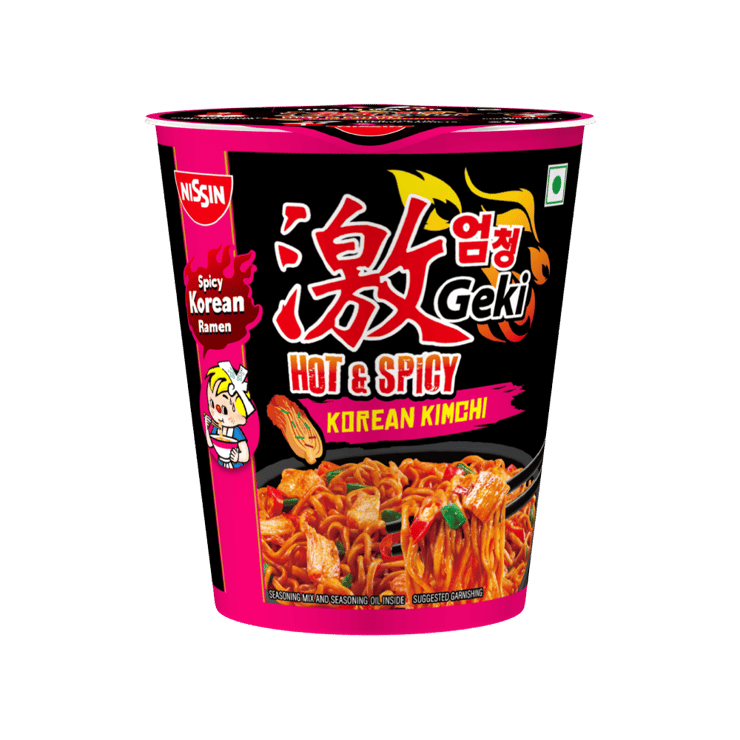 Nissin Geki Hot & Spicy Korean Kimchi Ramen Cup Noodles – 70 g