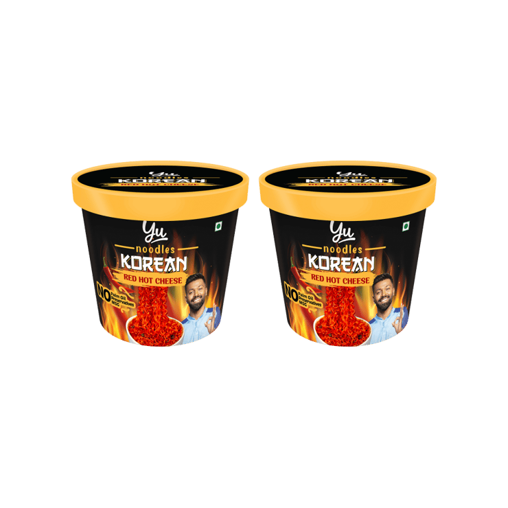 Yu Red Hot Cheese Korean Cup Noodles – Pack of 2 – 2 x 80 g