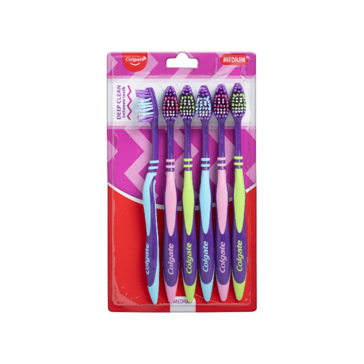 Colgate Zig Zag Deep Clean Toothbrush (Medium) – 1 pack (6 pieces)