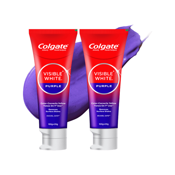 Colgate Visible White Purple Whitening Toothpaste – 2 x 120 g