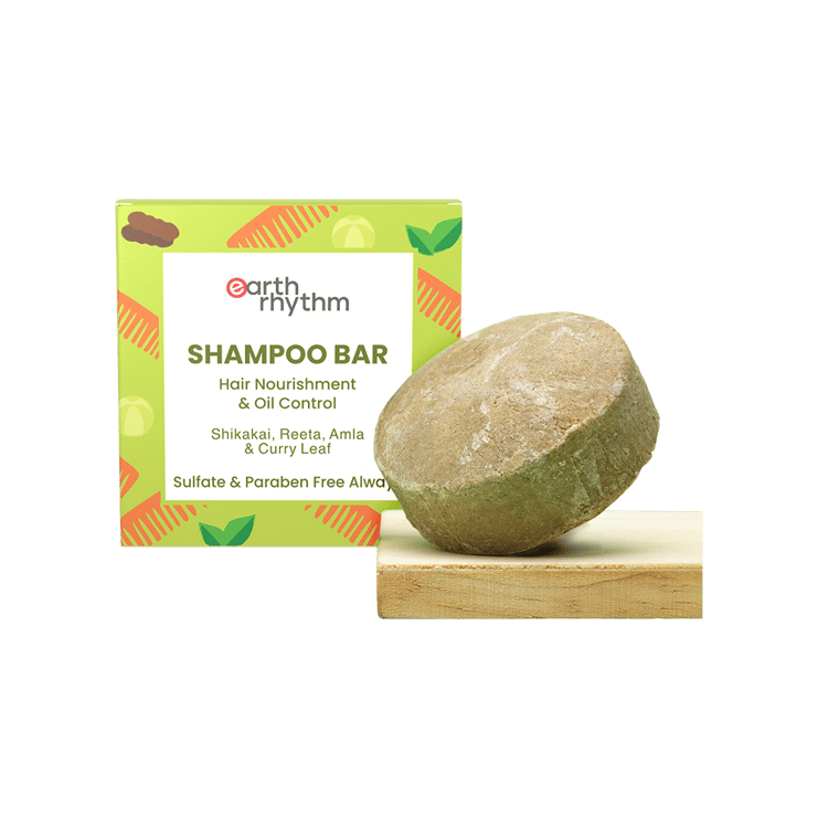 Earth Rhythm Shampoo Bar with Shikakai, Reetha & Amla – 80 g