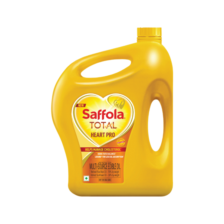 Saffola Total Heart Pro Rice Bran & Sunflower Edible Oil – 5 ltr