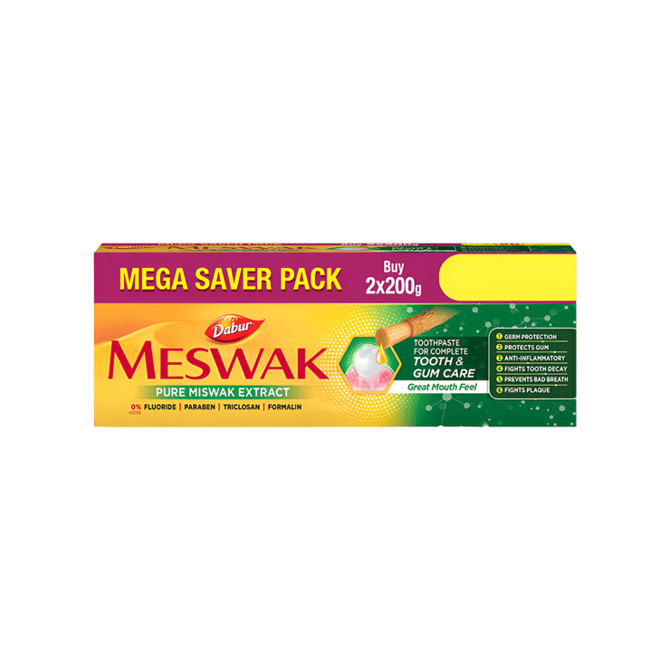Dabur Meswak Complete Tooth & Gum Care Toothpaste – Mega Saver Pack – 2 x 200 g