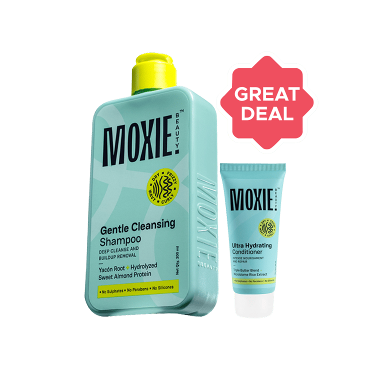 Moxie Beauty Gentle Cleansing Shampoo +  Ultra Hydrating Conditioner – 50 ml Combo – 200 ml + 50 ml