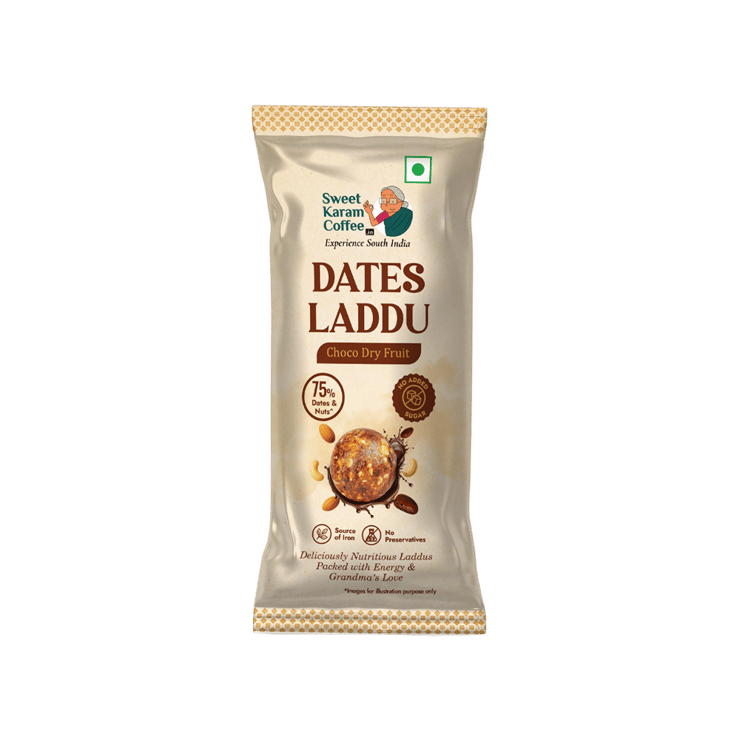 Choco Dry Fruit Dates Laddu by Sweet Karam Coffee – 45 g