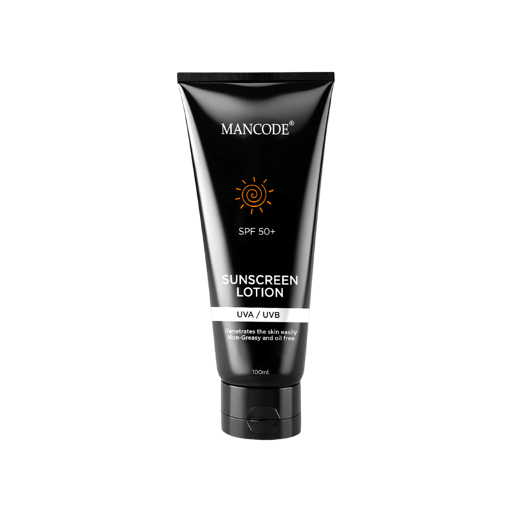 Mancode UVA, UVB Sunscreen Lotion (SPF 50+) – 100 ml