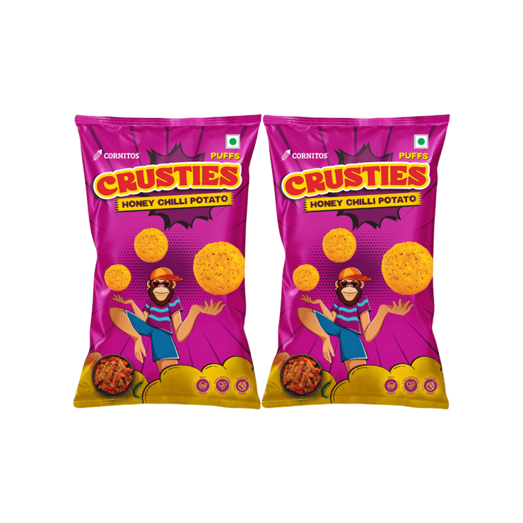 Cornitos Crusties Puffs Honey Chilli Potato Flavour – Pack of 2 – 2 x 52 g