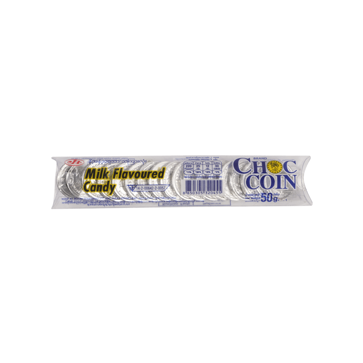 Choc Coin Silver Milk Chocolate Candy – 50 g