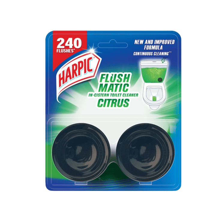 Harpic Flushmatic In-Cistern Toilet Cleaner Block (Citrus) – 100 g