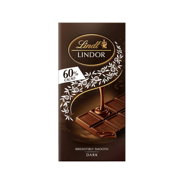 Lindt Lindor Filled Dark Chocolate Bar – 100 g