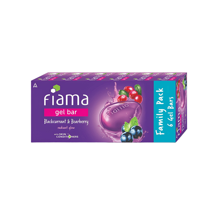Fiama Blackcurrant & Bearberry Gel Bar Soap 6×125 g – 6 x 125 g