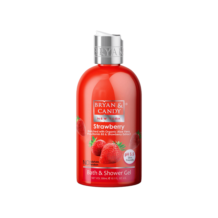 BRYAN & CANDY Strawberry Shower Gel with Aloe Vera – 300 ml