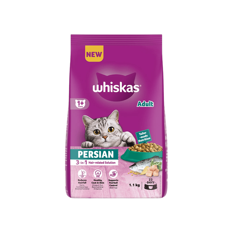Whiskas Persian Adult Dry Cat Food – 1100 g