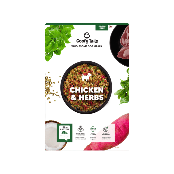 Goofy Tails Chicken & Herbs Wet Dog Food – 100 g