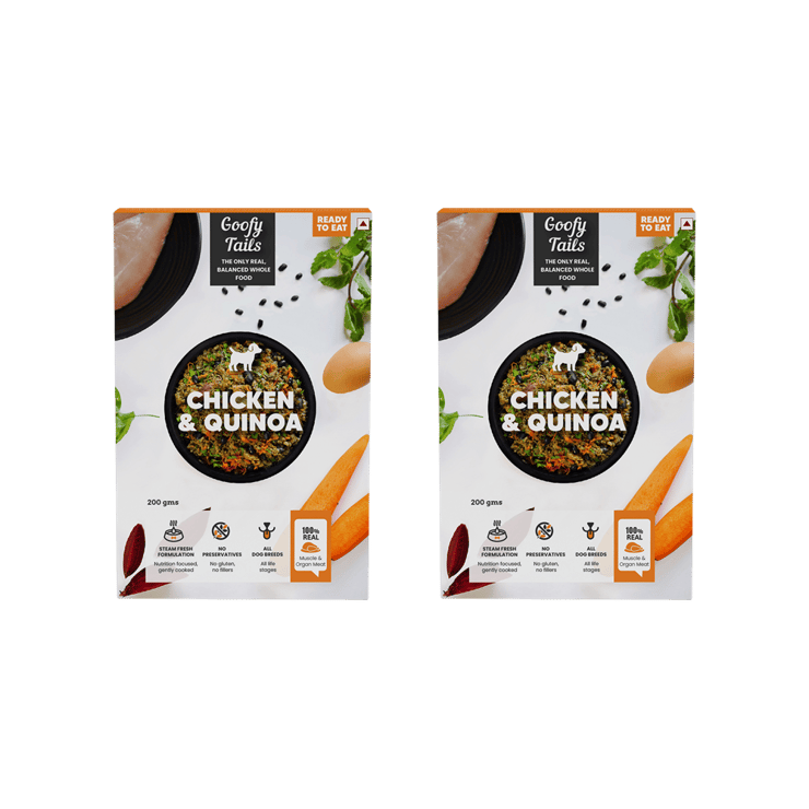 Goofy Tails Chicken & Quinoa Wet Dog Food – Pack of 2 – 2 x 200 g