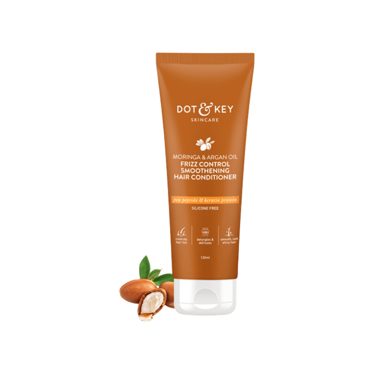Dot & Key Frizz Control Smoothing Hair Conditioner (Moringa & Argan) – 120 ml