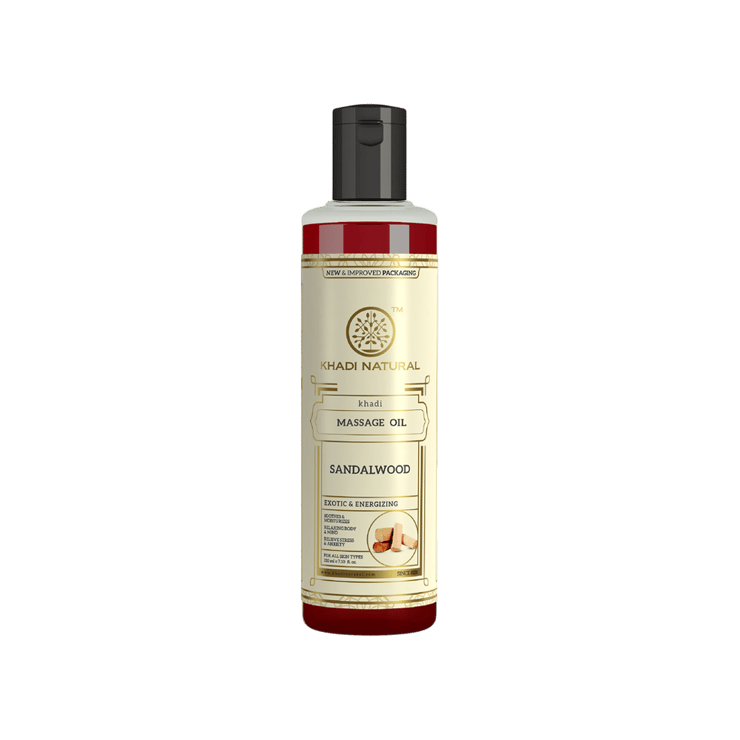 Khadi Natural Sandalwood Massage Body Oil – 210 ml