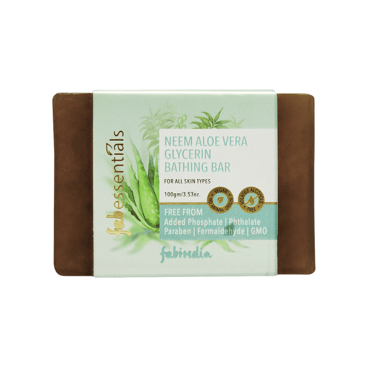 Fabessentials Neem Aloe Vera Glycerin Bathing Soap – 100 g