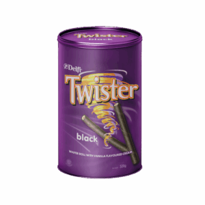 Delfi Twister Black Wafer Roll With Vanilla Cream - 320 g