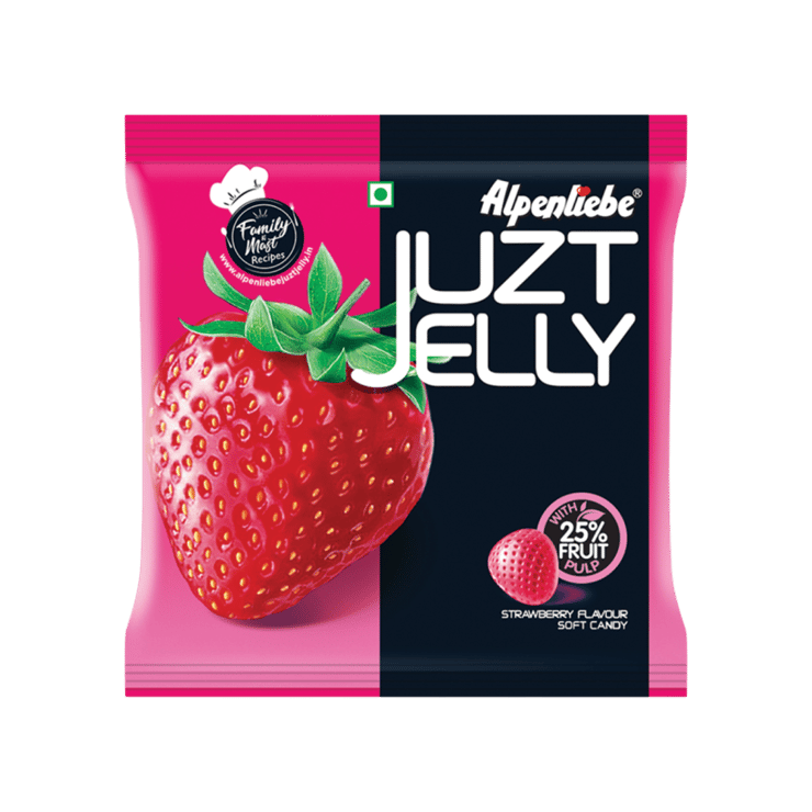 Alpenliebe Juzt Jelly – Strawberry Flavour Jelly Candy – 140 g