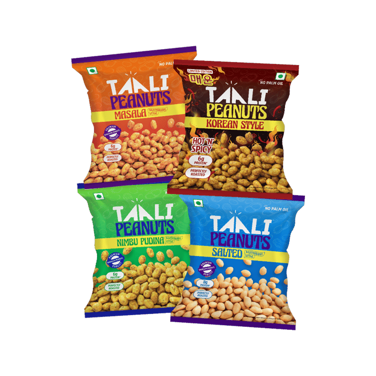 Taali Roasted Peanuts Party Combo?(4?Flavours) – 136 g