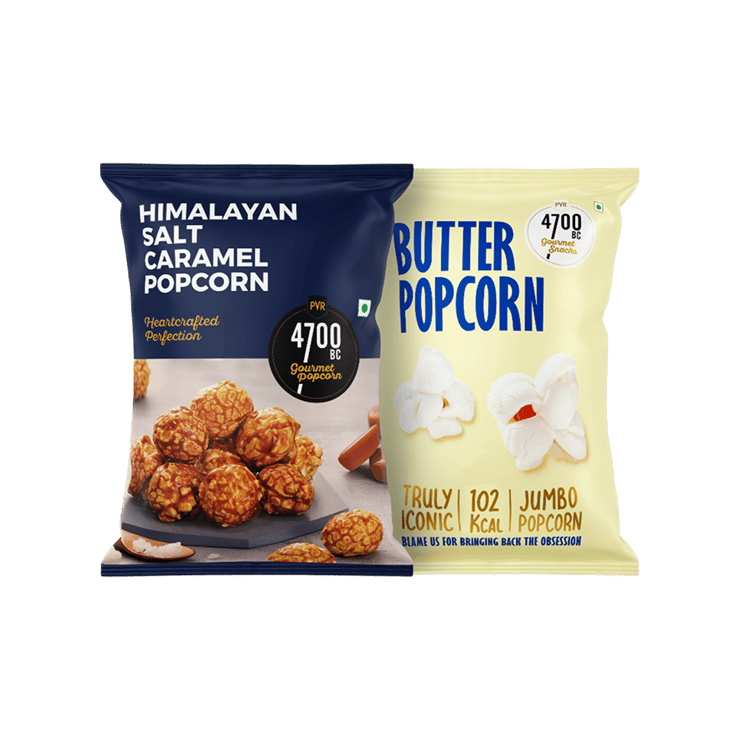 4700BC Himalayan Salt Caramel and Butter Popcorn Combo – 55 g