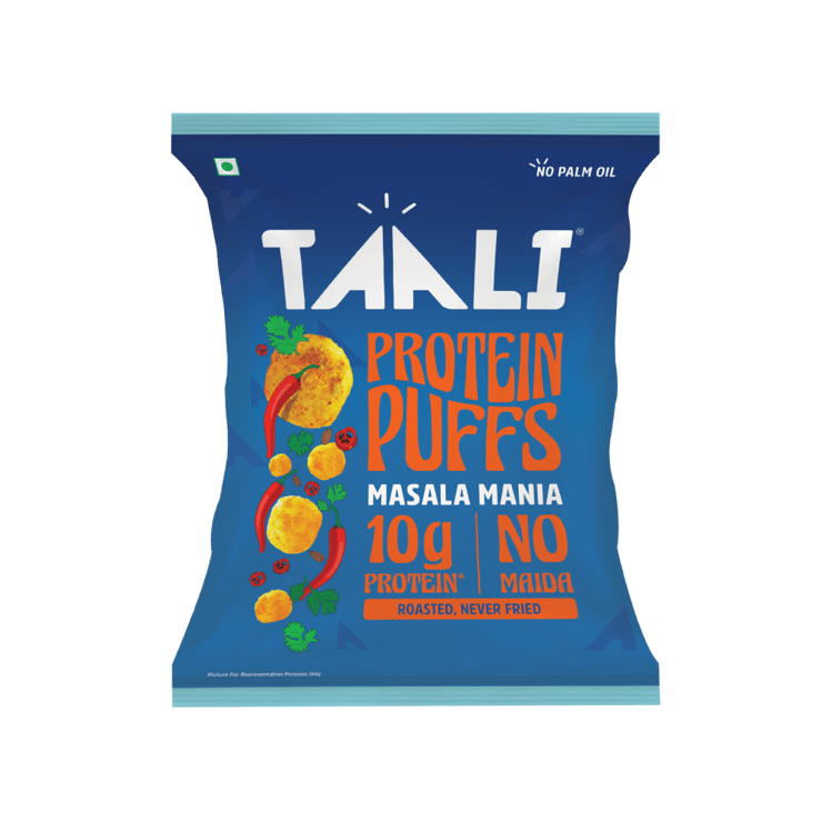 Taali Masala Roasted Protein Puffs (Jowar & Corn) – 60 g