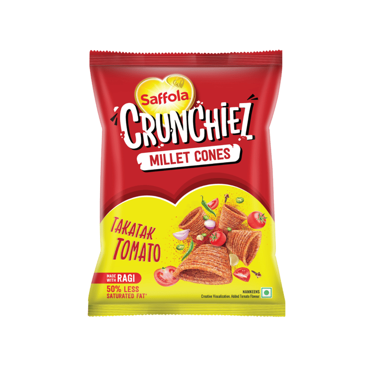 Saffola Crunchiez Ragi (Munchiez) Chips (Takatak Tomato) – 70 g