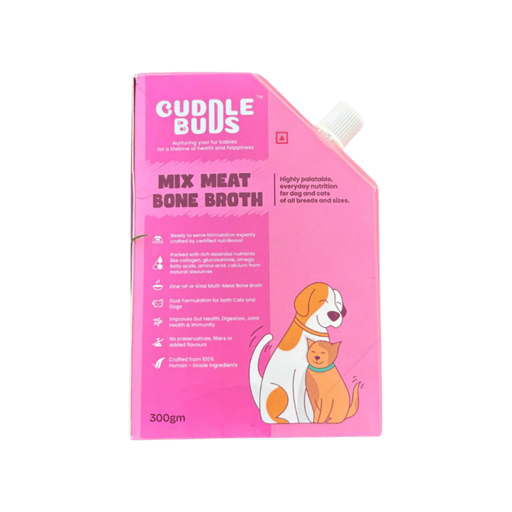 CuddleBuds Mix Meat Bone Broth Dog & Cat Food – 300 g