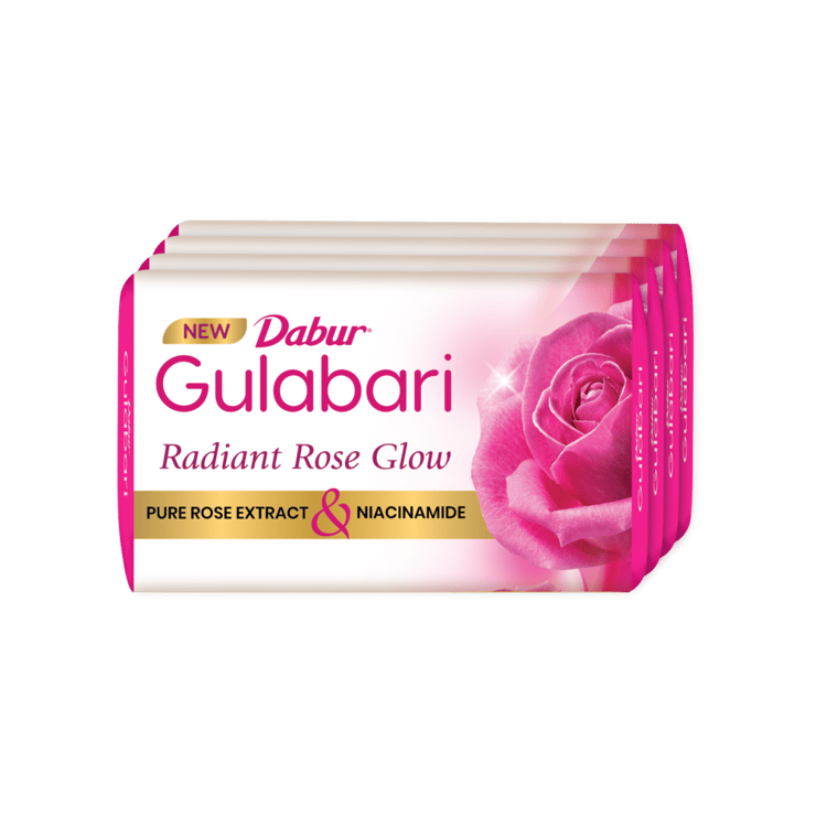 Dabur Gulabari Radiant Rose Glow Soap – 4 x 150 g