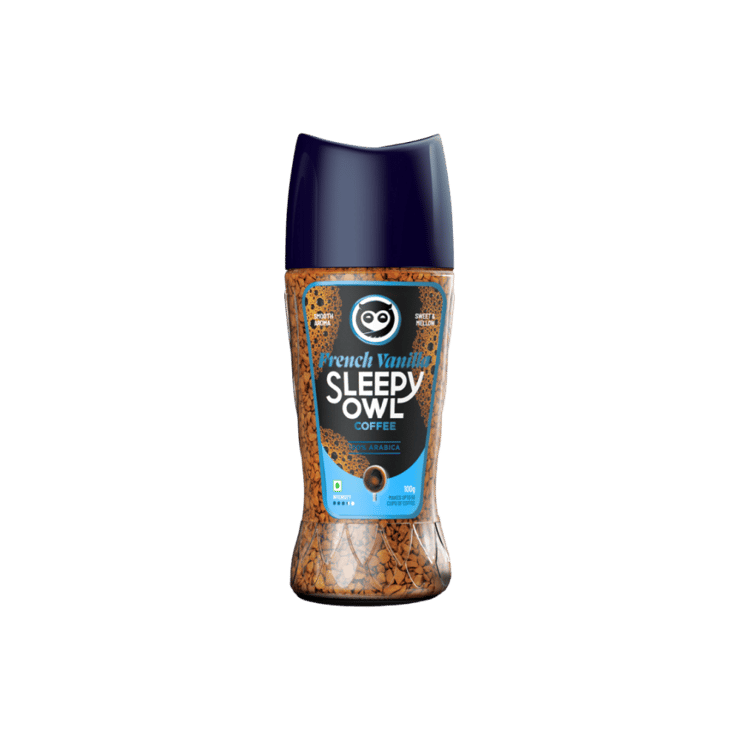 Sleepy Owl French Vanilla 100% Arabica Instant Flavoured Coffee – 100 g