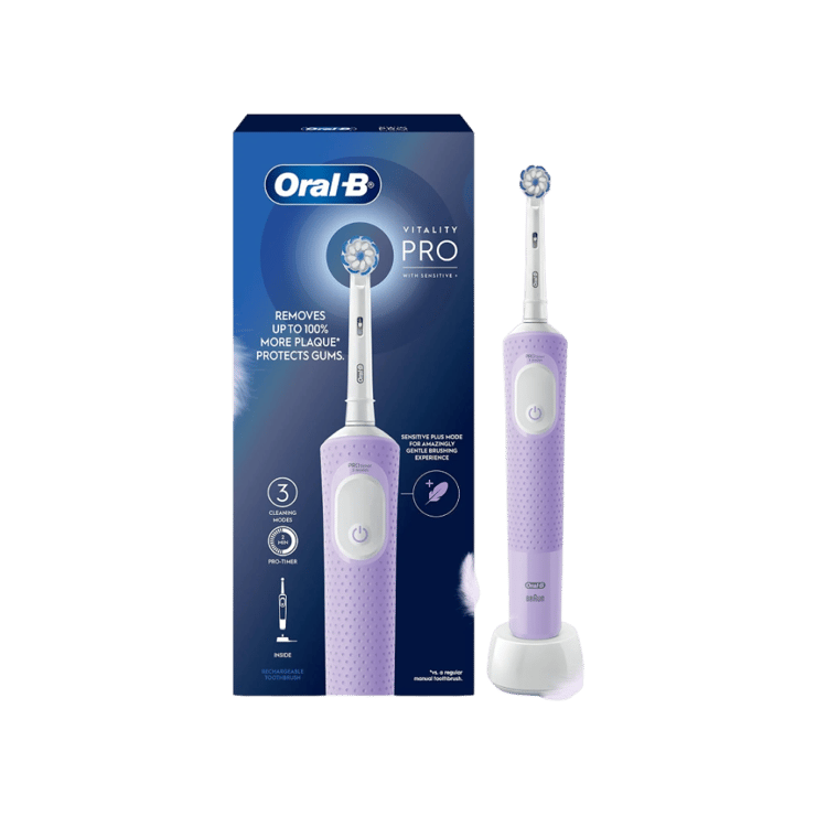 Oral-B Vitality Pro with Sensitive Plus Rotating Rechargeable Electric Toothbrush – 1 unit