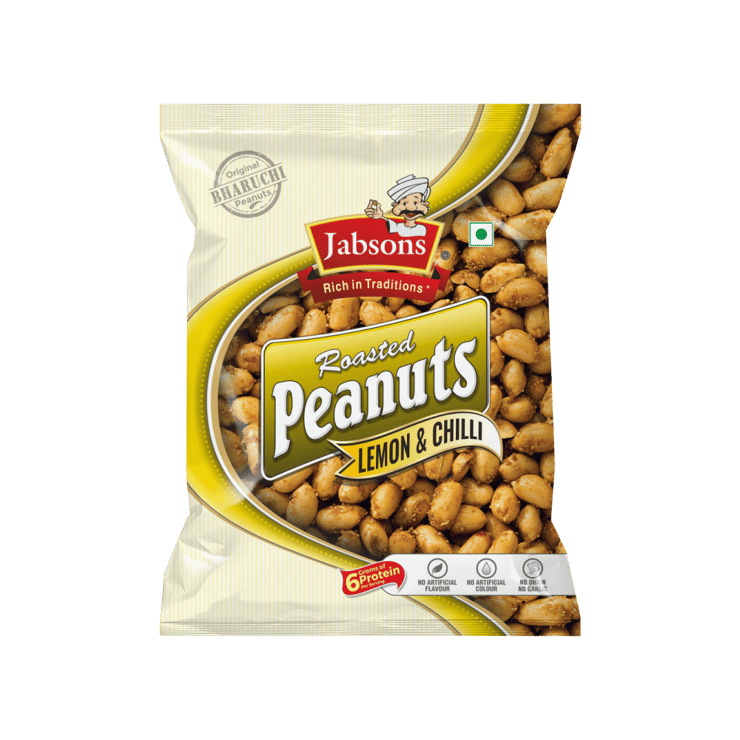 Jabsons Lemon & Chilli Roasted Peanuts – 140 g