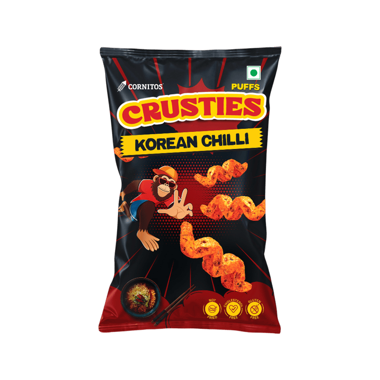 Cornitos Crusties Puffs Korean Chilli Flavour – 62 g
