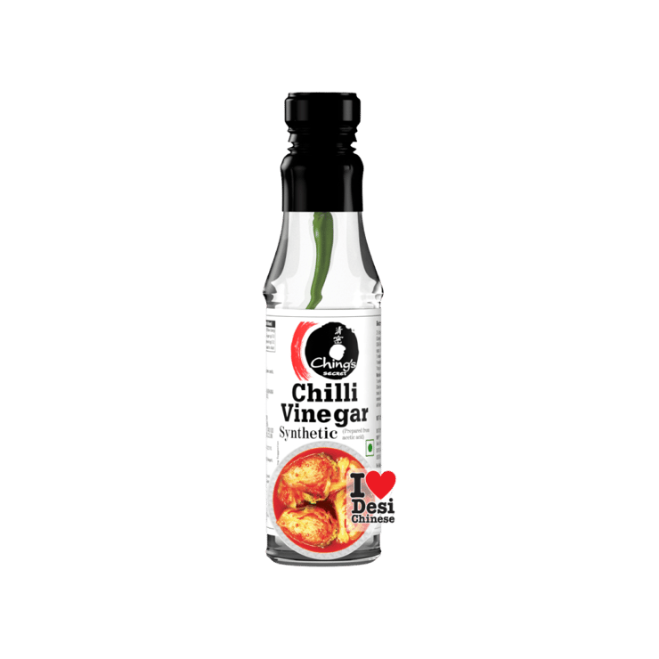 Ching’s Secret White Chilli Vinegar with Green Jwala Chilli – 170 ml