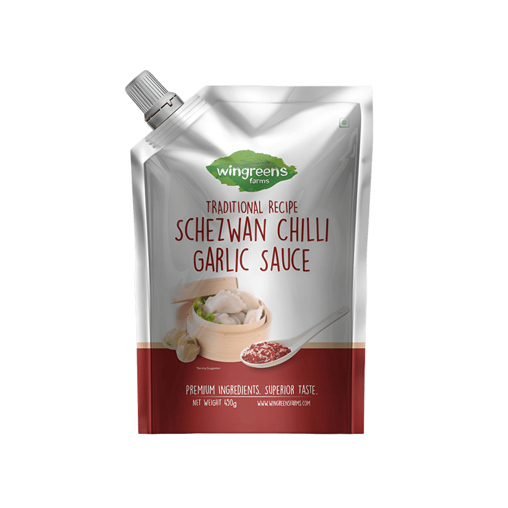 Wingreens Farms Traditional Recipe Schezwan Chilli Garlic Sauce – 450 g