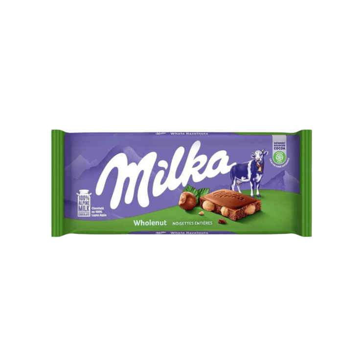 Milka Broken Hazelnut Chocolate Bar – 95 g
