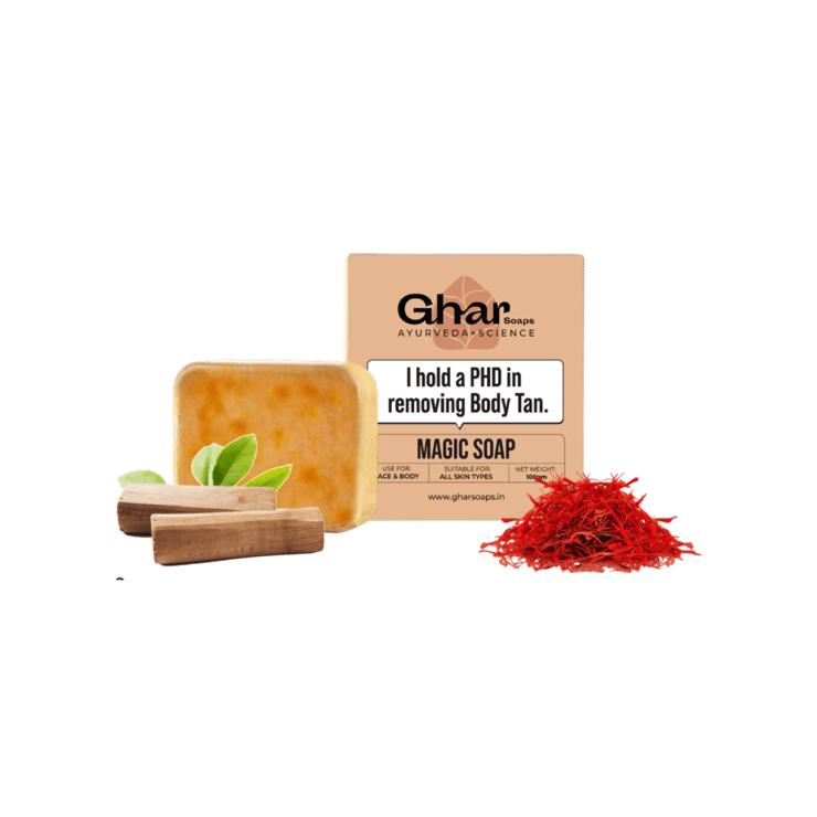 Ghar Soaps Sandalwood & Saffron Magic Soap – 100 g
