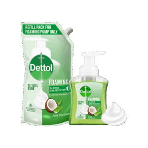 Dettol Aloe Coconut Foaming Handwash 250 ml +  Aloe Coconut Foaming Handwash (700 ml) Combo - 250 ml + 700 ml