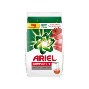 Ariel Complete Detergent Powder - Get 500 g Free - 1 kg + 500 g