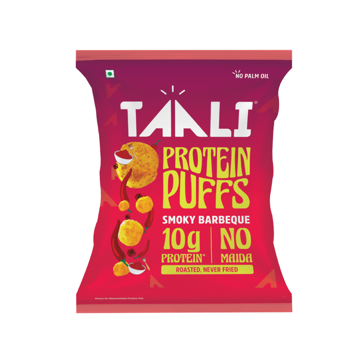 Taali Roasted Protein Puffs – Smoky Barbeque Snack – 60 g