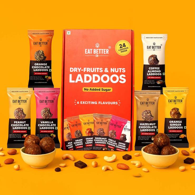Dry Fruit & Dates Laddu (Assorted) by Eat Better Co – 6 x 40 g