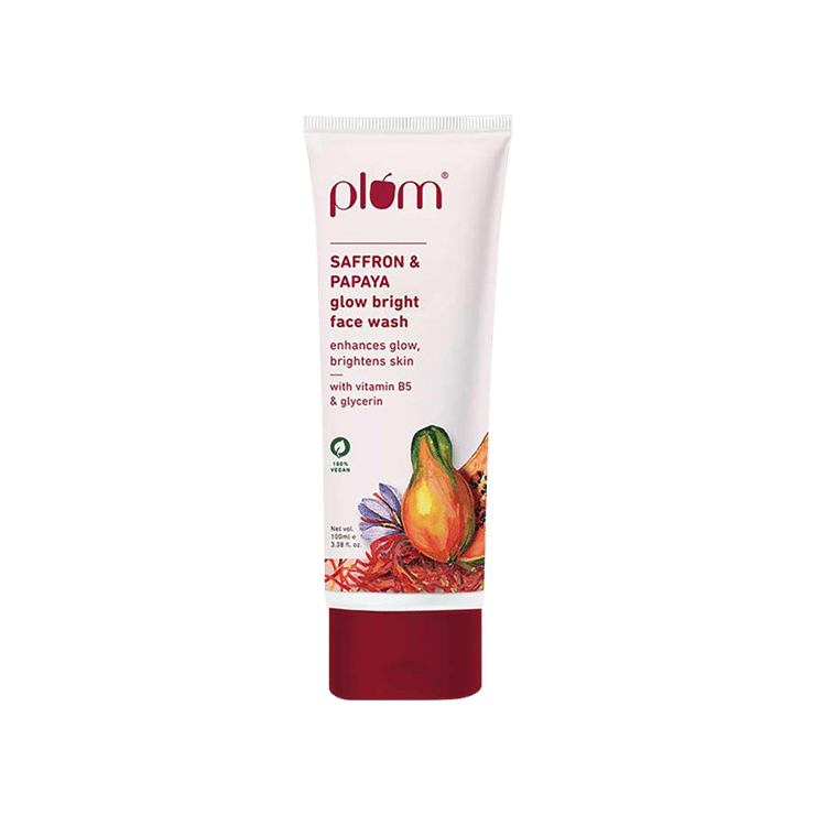 Plum Saffron & Papaya Glow Bright Face Wash – 100 ml