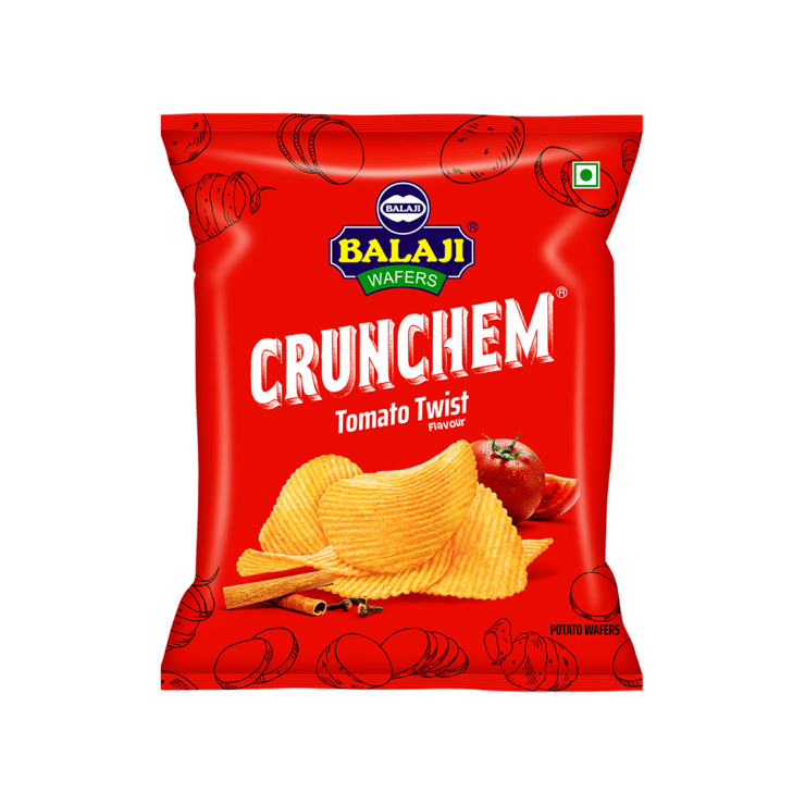 Balaji Crunchem Tomato Twist Wafers – 135 g