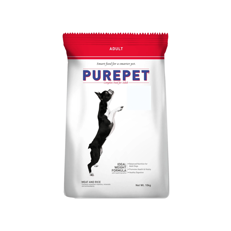 PurePet Meat & Rice Adult Dog Dry Food – 10 kg