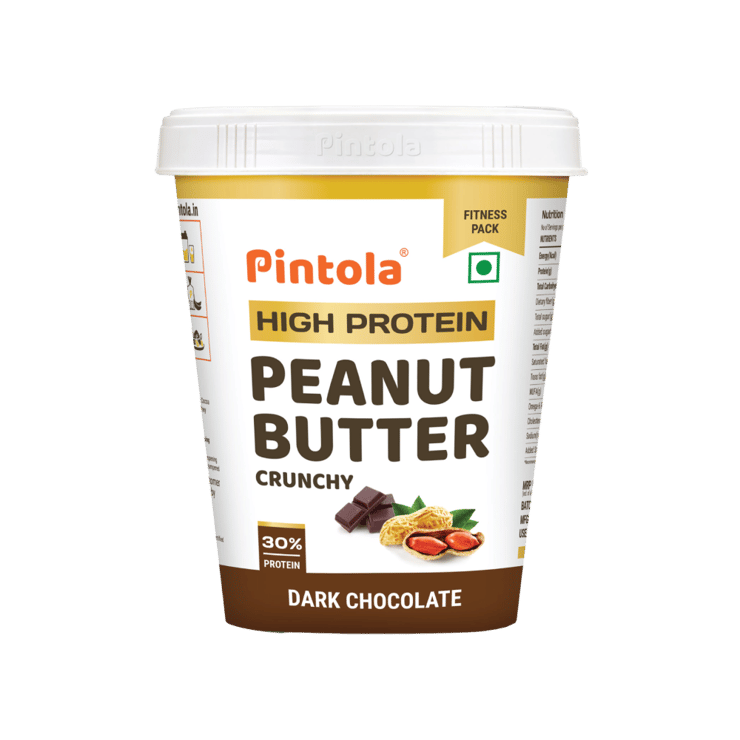 Pintola High Protein Dark Chocolate Crunchy Peanut Butter – 510 g
