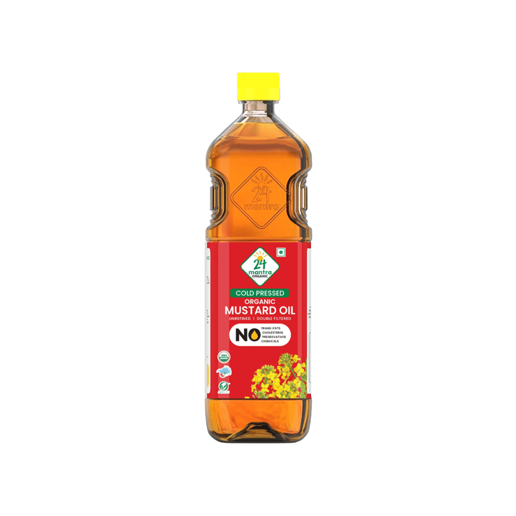 24 Mantra Organic Cold Pressed Mustard Oil – 1 ltr