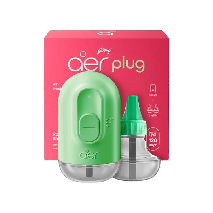 Aer Plug Electric Air Freshener with Refills (Rose Blossom) – 1 unit
